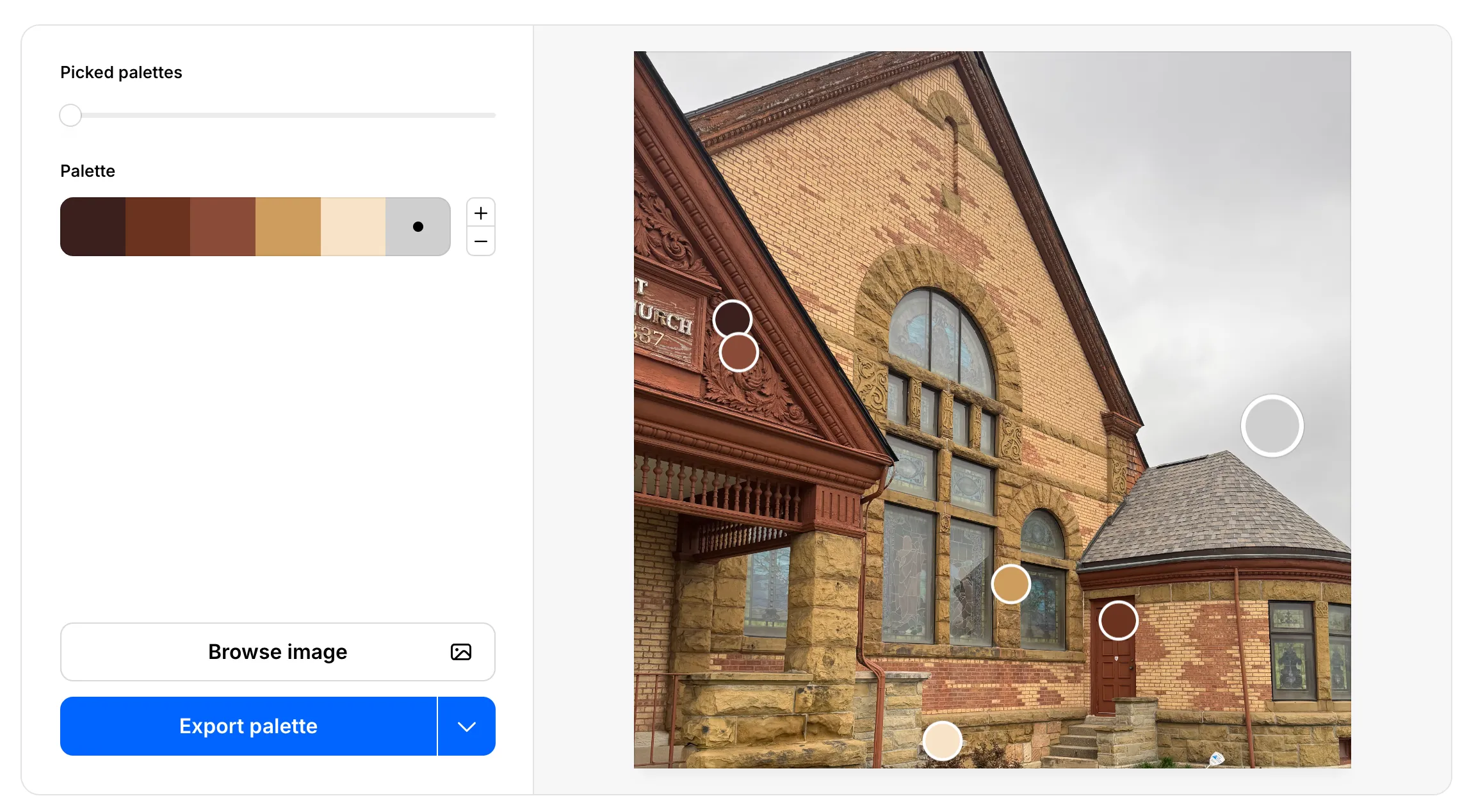 Using a photo to extract colors for a church brand identity