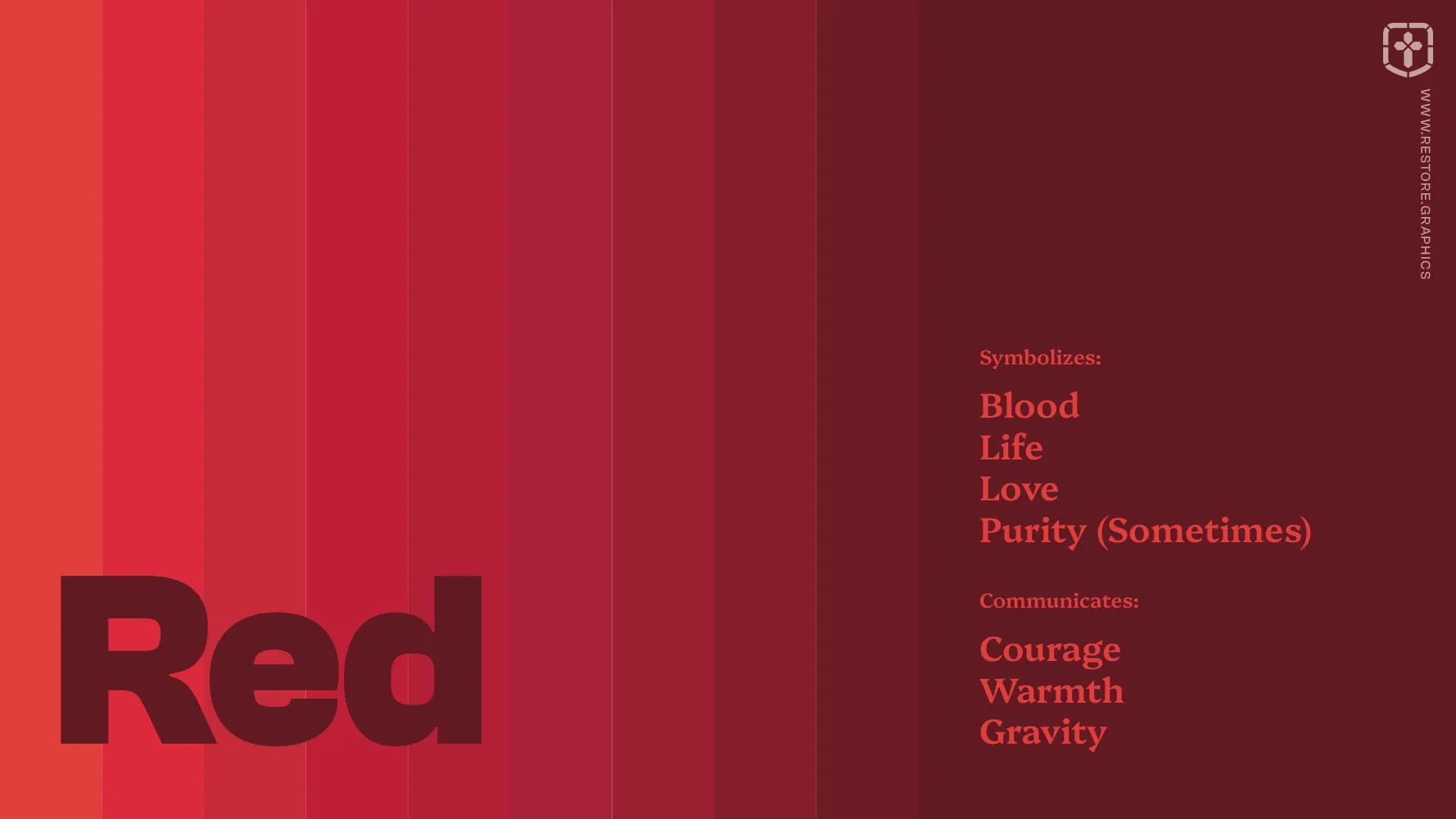 Example of a red church color palette